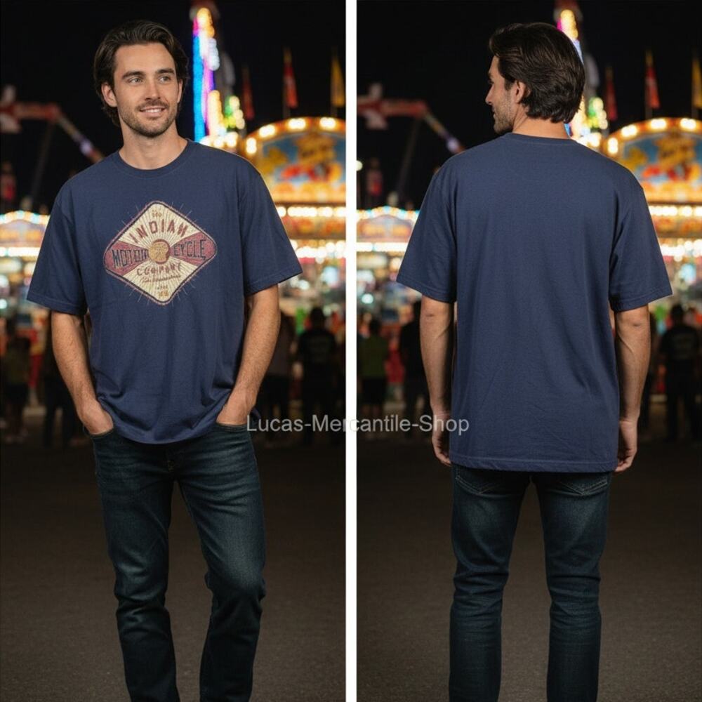 Indian Motorcycle Company Black T Shirt Men’s XL 46-48 Graphic Tee